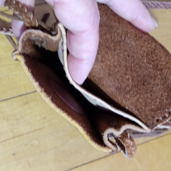 Vintage Handmade Boho Hippie Leather crossbody purse set - Picture 11 of 16